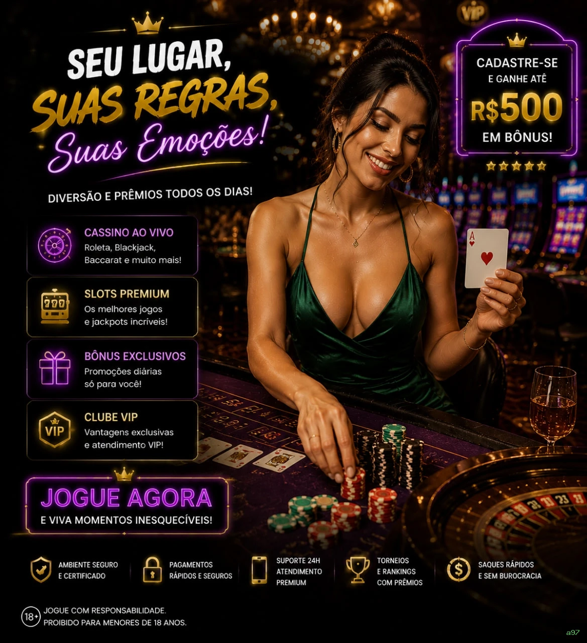 Cassino a97 - mesas ao vivo e jogos